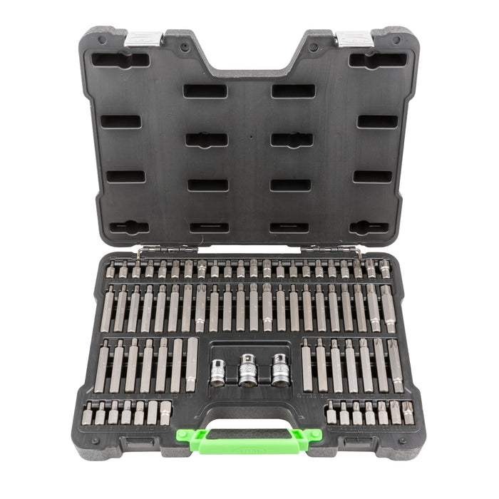 MALETÍN DE PUNTAS 75 PIEZAS HEXAGONALES, XZN, RIBE, TORX Y TORX INV. - 52550