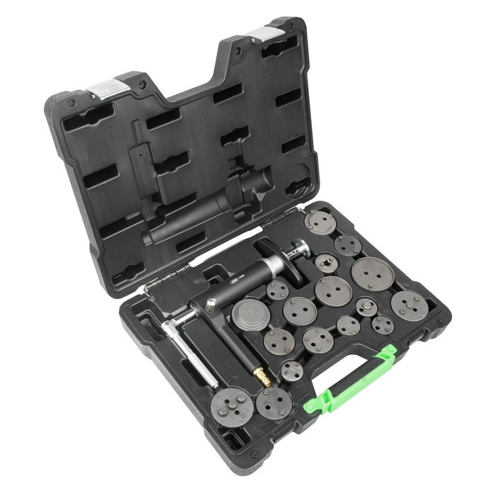 KIT REPOSICIONADOR PARA PISTONES DE FRENO CON PISTOLA 16PCS -52636