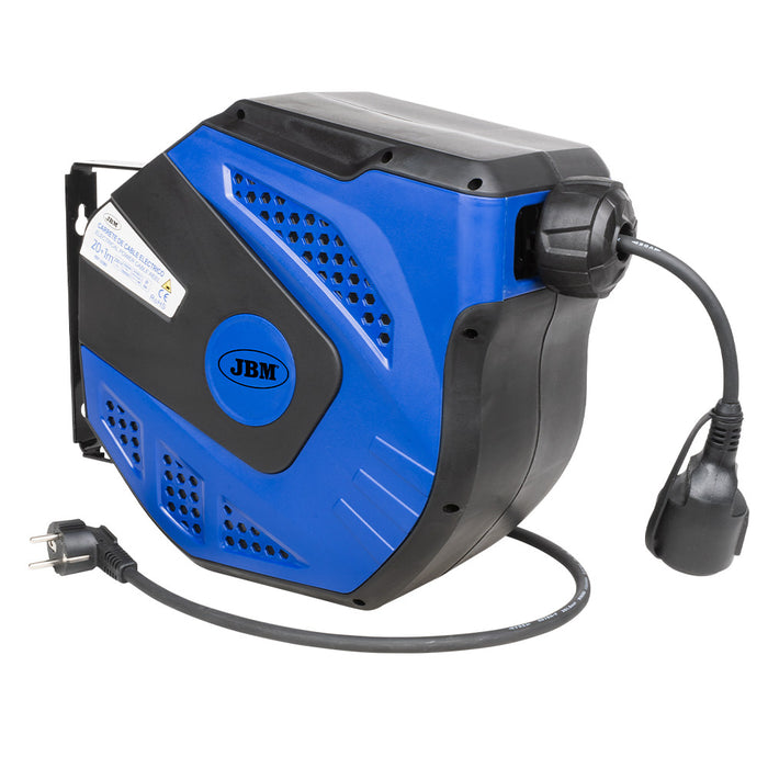 CARRETE DE CABLE ELÉCTRICO 21M - AZUL - 53585