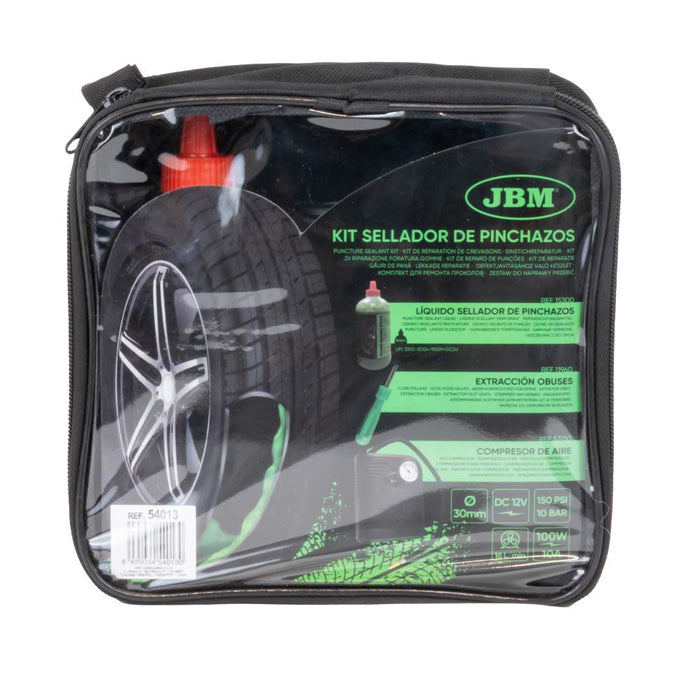 KIT SELLADOR DE PINCHAZOS - LÍQUIDO Y COMPRESOR DE AIRE - 54013
