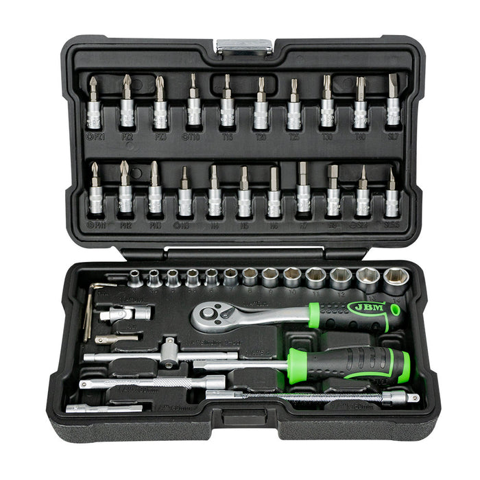 ESTUCHE DE 46 PIEZAS CON VASOS HEXAGONALES CINCADO - 54109