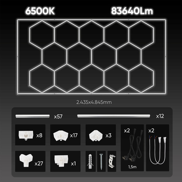 SET DE LUCES LED HEXAGONALES PARA TECHO - 54805