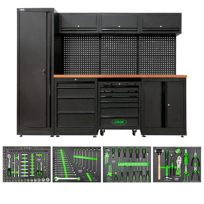 CONJUNTO DE MUEBLES MODULARES (18 PCS) - NEGRO -SERIE446K