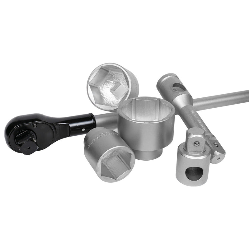 ESTUCHE METÁLICO CON 22 PIEZAS DE AUTOCLÉ DE 1" EN HEXAGONAL CINCADO - 51616