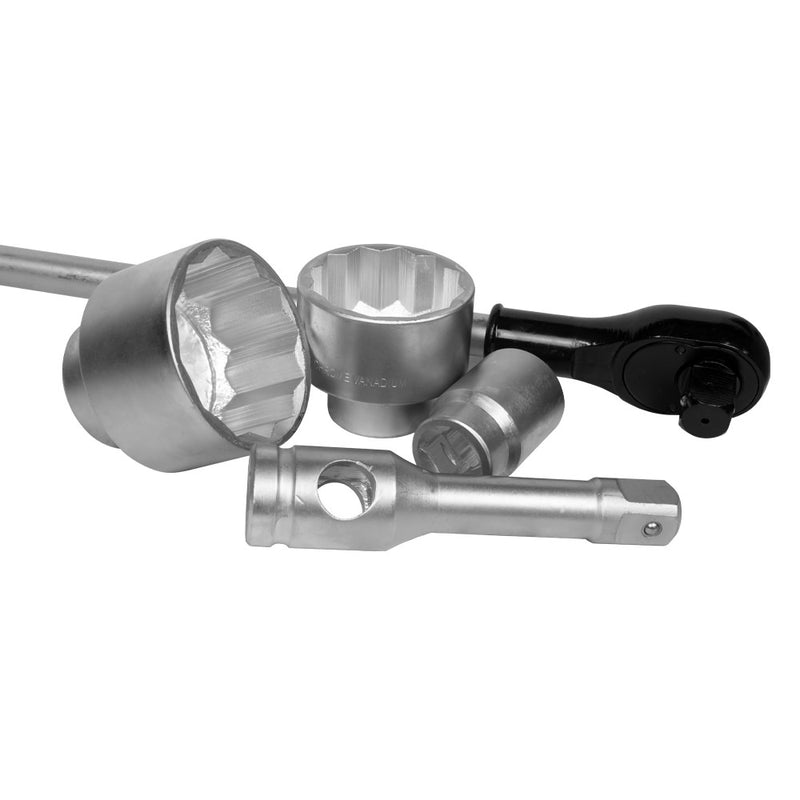 ESTUCHE METÁLICO CON 22 PIEZAS DE AUTOCLÉ DE 1" EN 12 CANTOS CINCADO - 51855