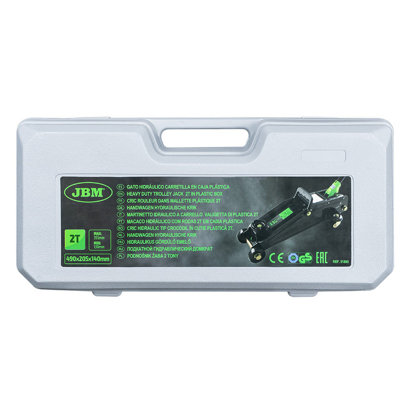 GATO HIDRÁULICO CARRETILLA EN CAJA PLÁSTICA 2T -51895