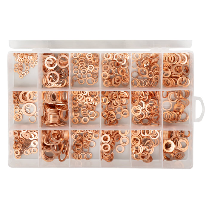 ESTUCHE DE ARANDELAS DE COBRE 900PCS - 52030