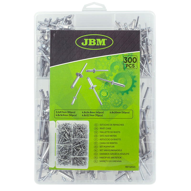 ESTUCHE DE REMACHES 300PCS -52043