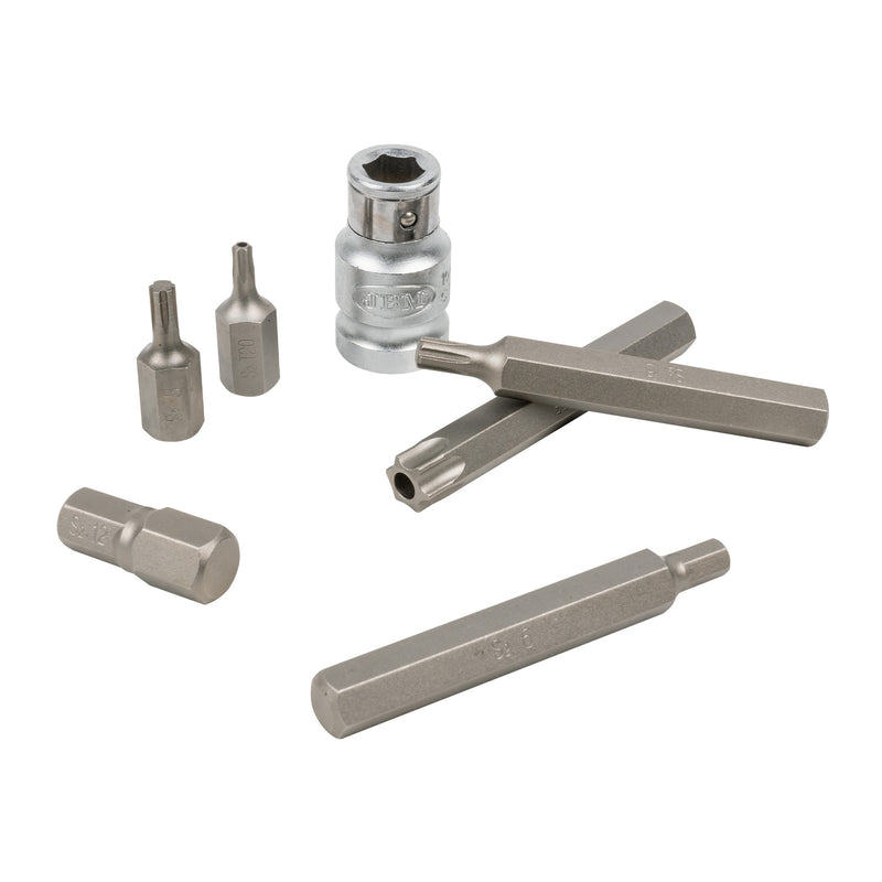 MALETÍN DE PUNTAS 75 PIEZAS HEXAGONALES, XZN, RIBE, TORX Y TORX INV. - 52550