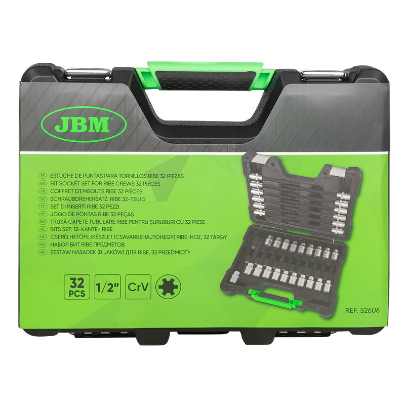 MALETÍN DE PUNTAS PARA TORNILLOS RIBE 32 PIEZAS - 52606