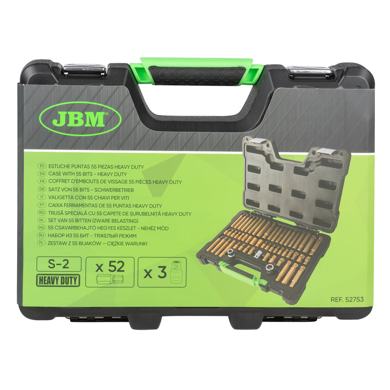 MALETÍN DE PUNTAS 55 PIEZAS HEAVY DUTY - 52753