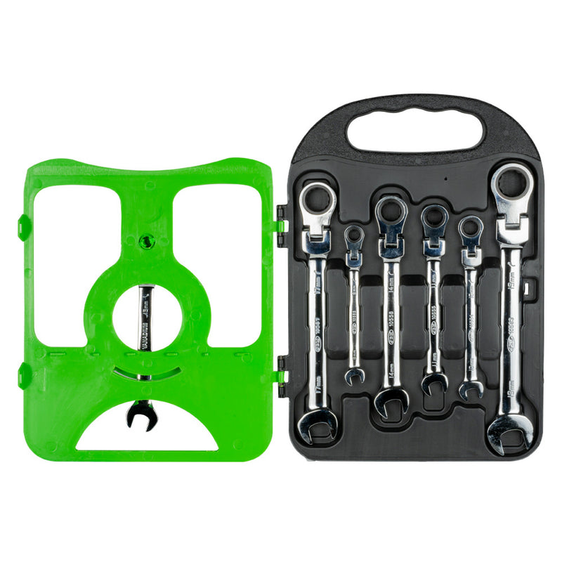 SET DE 7 LLAVES COMBINADAS ARTICULADAS CON TRINQUETE - 53017