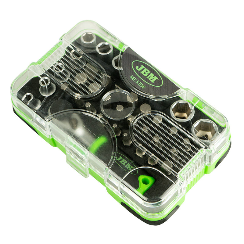 ESTUCHE DE 38 PIEZAS CON CARRACA MINI DE 1/4" - 53156