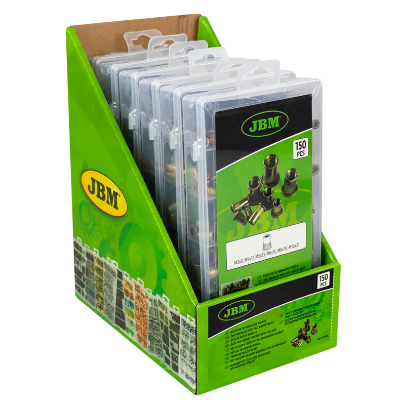 ESTUCHE DE REMACHES TUERCA 150PCS -53360