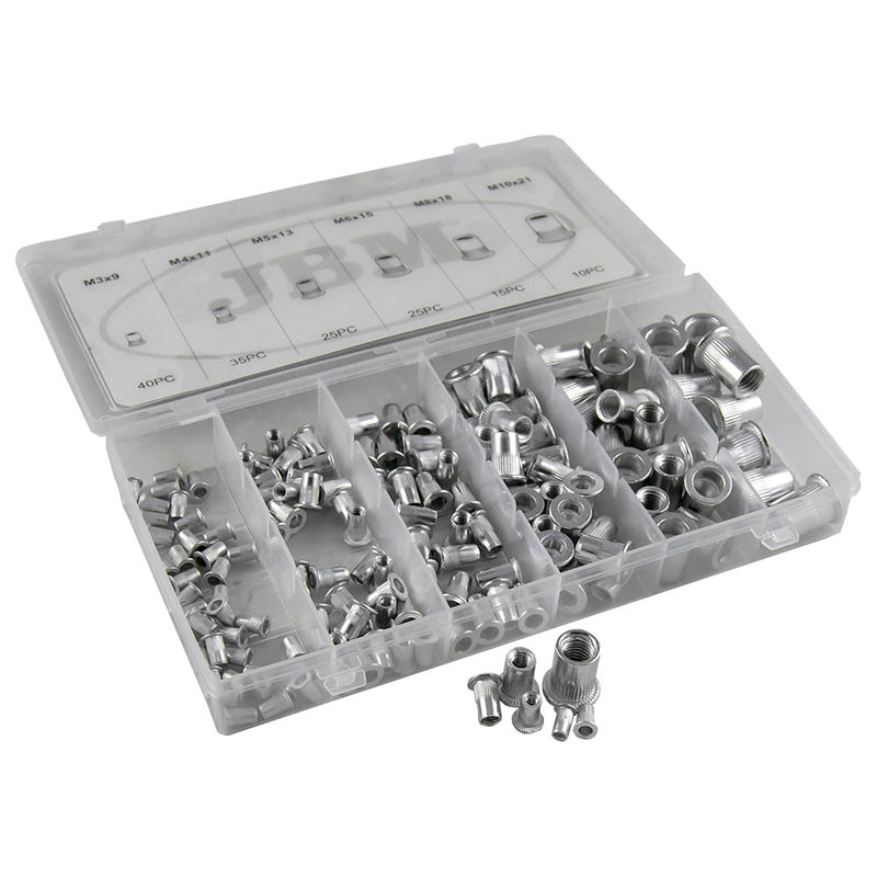 ESTUCHE DE REMACHES TUERCA DE ALUMINIO 150PCS -53361