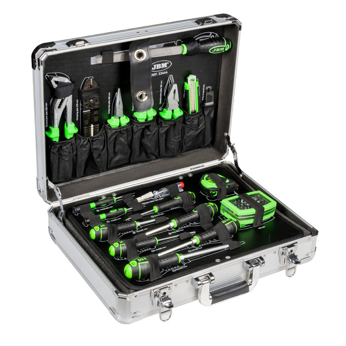 MALETA DE HERRAMIENTAS DE ALUMINIO 108 PIEZAS VASOS 1/2" CINCADO - 53444
