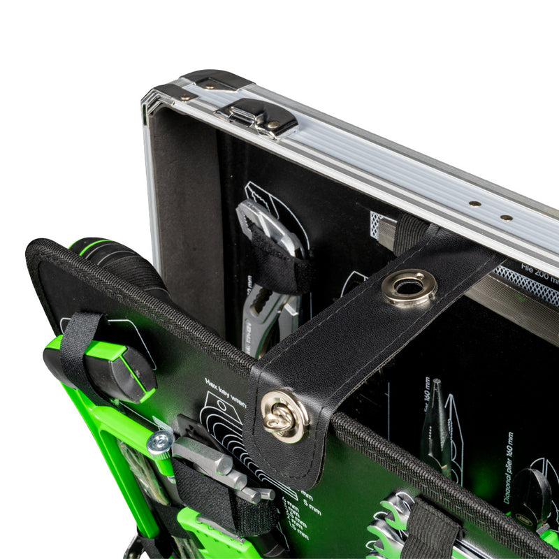 MALETA DE HERRAMIENTAS DE ALUMINIO 108 PIEZAS VASOS 1/2" CINCADO - 53444