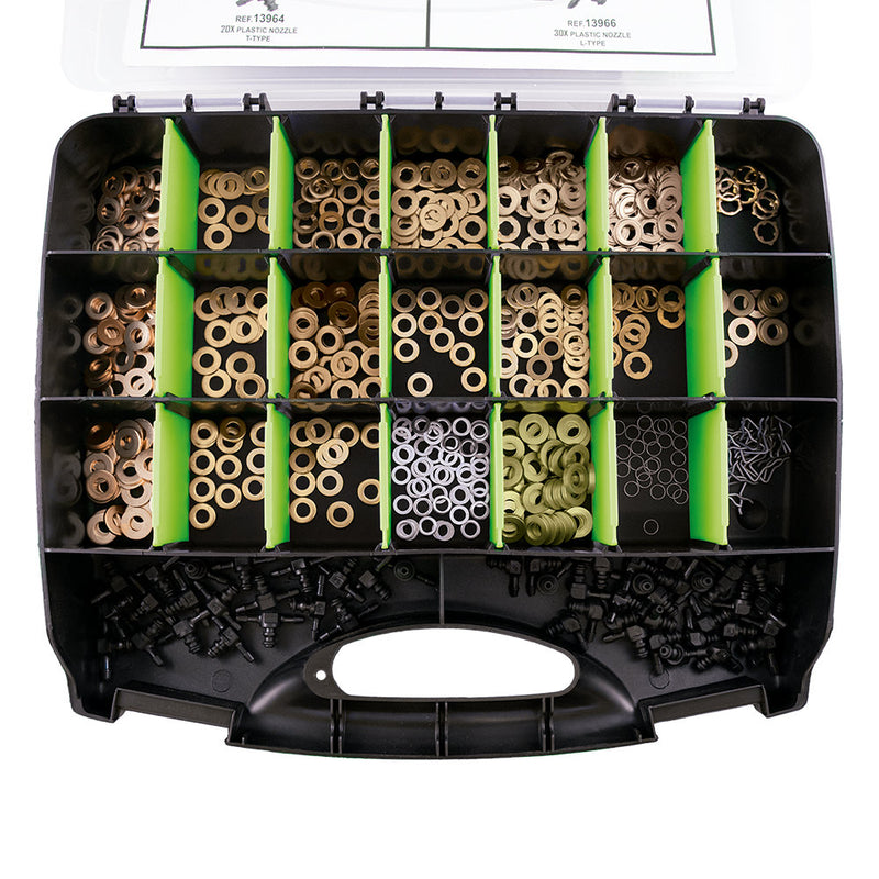 ESTUCHE DE ARANDELAS DE COBRE PARA INYECTORES 551PCS - 53464