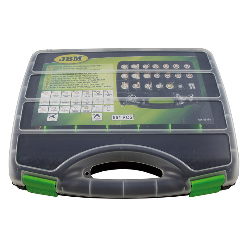 ESTUCHE DE ARANDELAS DE COBRE PARA INYECTORES 551PCS - 53464