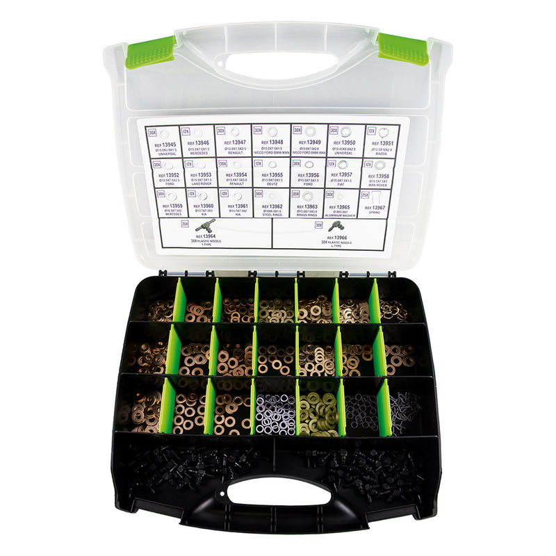 ESTUCHE DE ARANDELAS DE COBRE PARA INYECTORES 551PCS - 53464