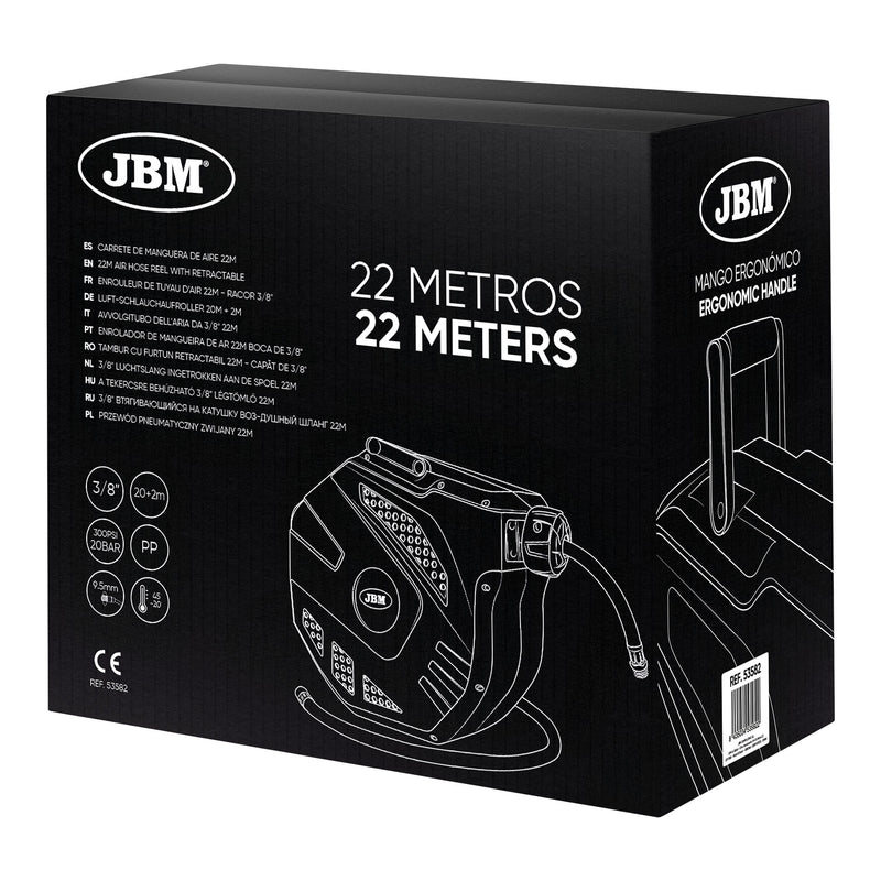 Enrolador para mangueira de ar 22M - Azul - 53582