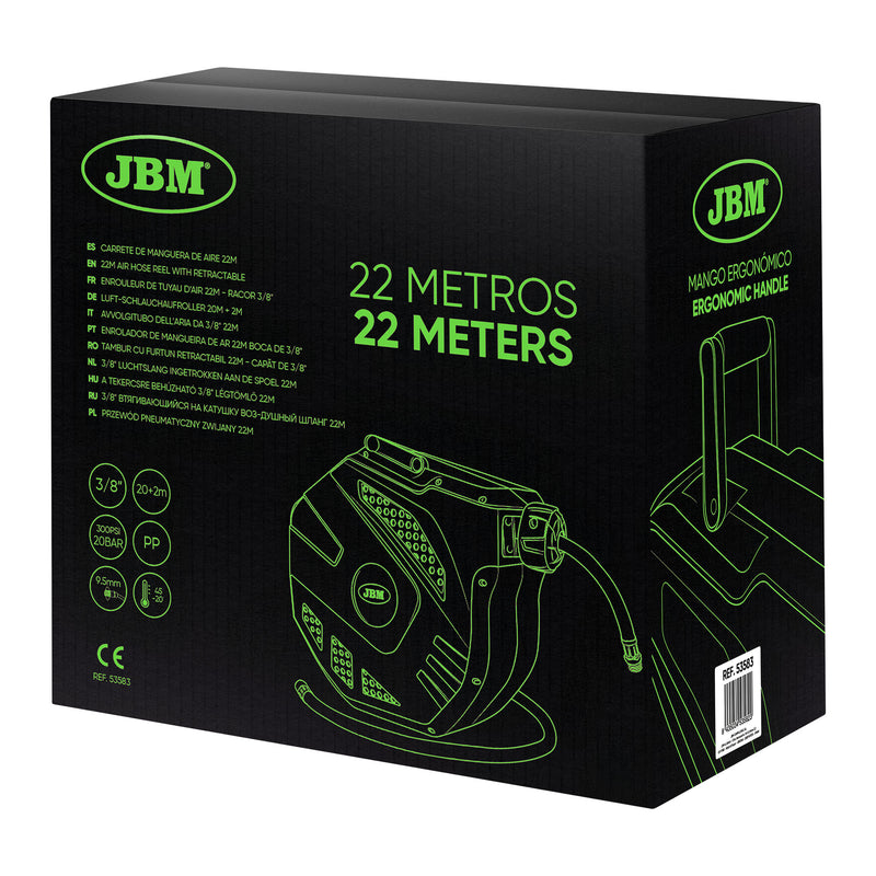 Enrolador de mangueira de ar 22M - Verde - 53583