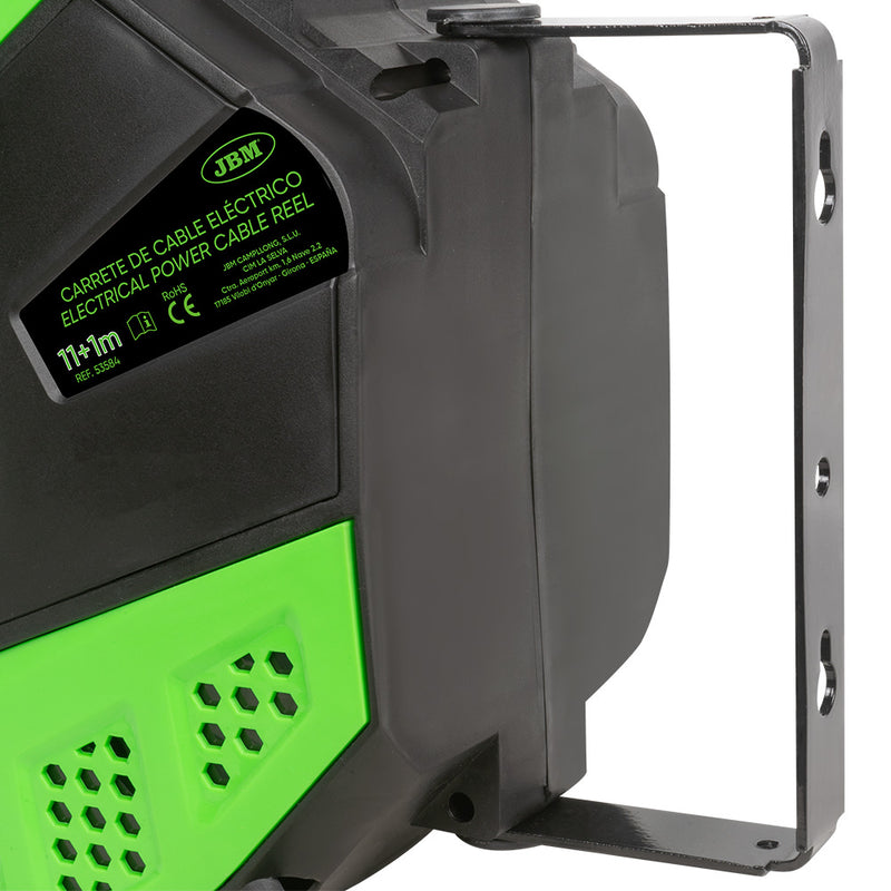 CARRETE DE CABLE ELÉCTRICO - 12M - VERDE - 53584