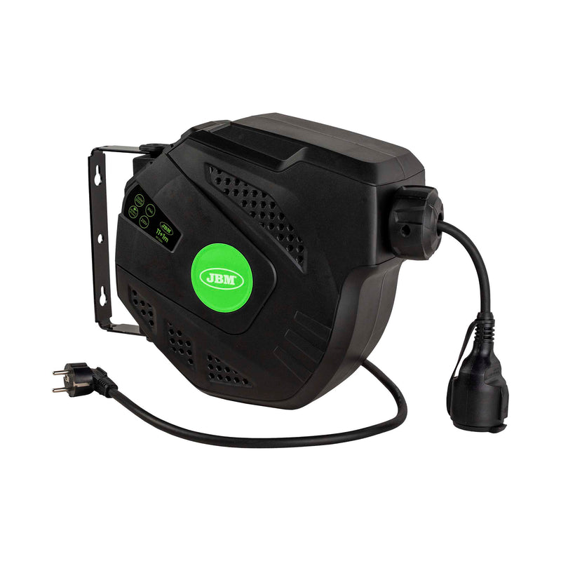 Enrolador de cabo elétrico - 12 m - Verde - 53584