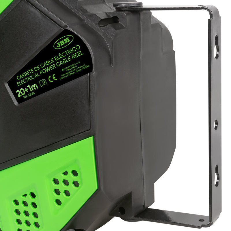 CARRETE DE CABLE ELÉCTRICO 21M - VERDE - 53586