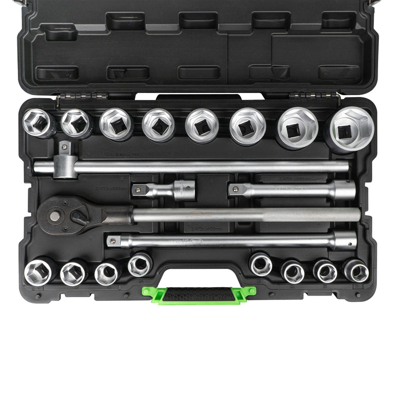 MALETÍN DE HERRAMIENTAS CON 21 PIEZAS 3/4" HEXAGONALES CINCADO - 53727