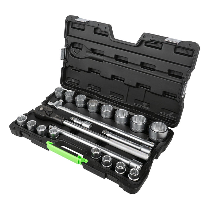 MALETÍN DE HERRAMIENTAS CON 21 PIEZAS 3/4" 12 CANTOS CINCADO - 53728