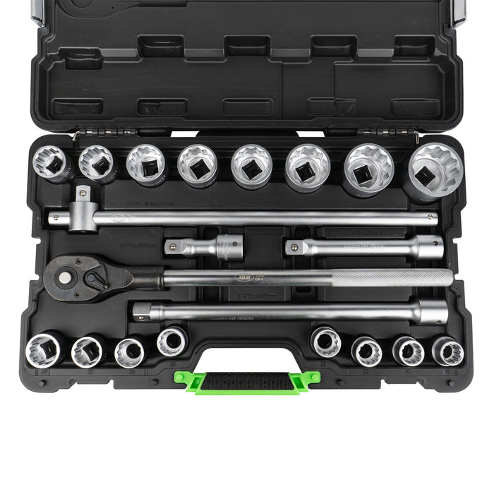 MALETÍN DE HERRAMIENTAS CON 21 PIEZAS 3/4" 12 CANTOS CINCADO - 53728