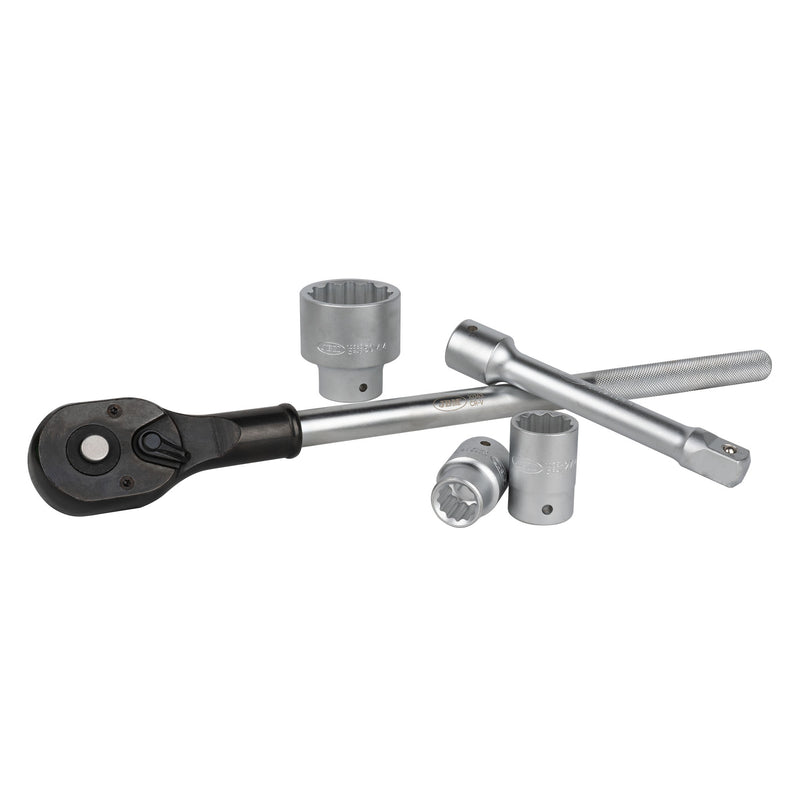 MALETÍN DE HERRAMIENTAS CON 21 PIEZAS 3/4" 12 CANTOS CINCADO - 53728