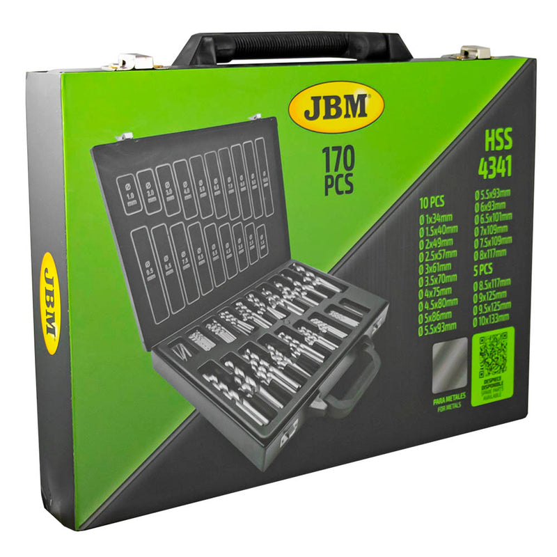 ESTUCHE DE BROCAS HELICOIDALES 1-10MM HSS 4341 - 53852