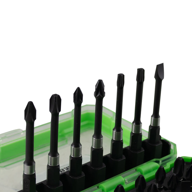 ESTUCHE DE PUNTAS DE IMPACTO CON ADAPTADOR RÁPIDO S2 - ACABADO NEGRO - 53857