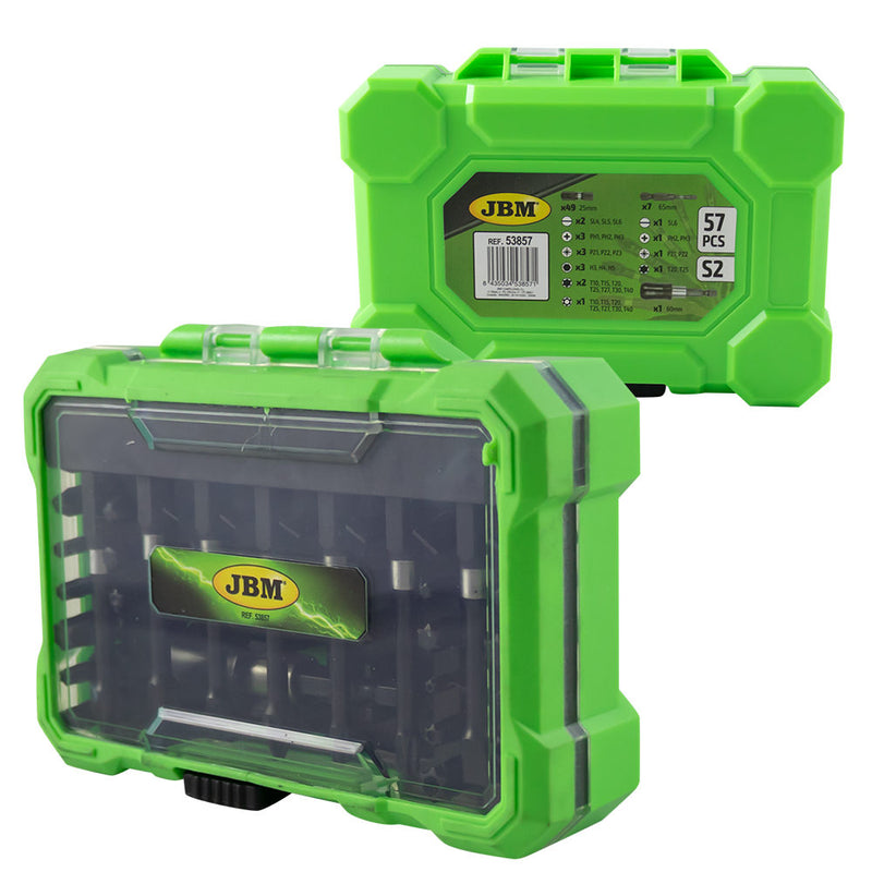 ESTUCHE DE PUNTAS DE IMPACTO CON ADAPTADOR RÁPIDO S2 - ACABADO NEGRO - 53857