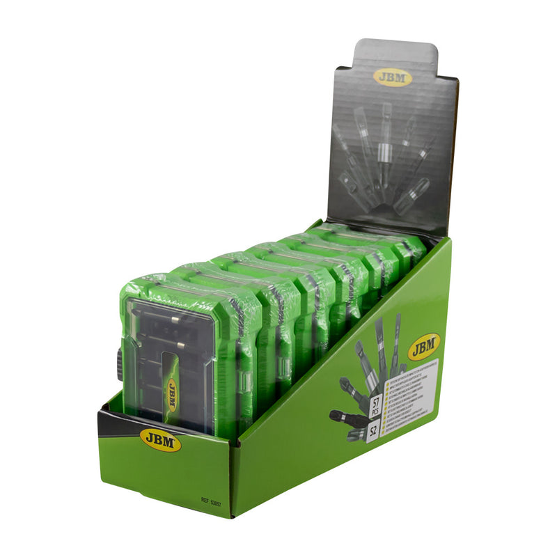 ESTUCHE DE PUNTAS DE IMPACTO CON ADAPTADOR RÁPIDO S2 - ACABADO NEGRO - 53857