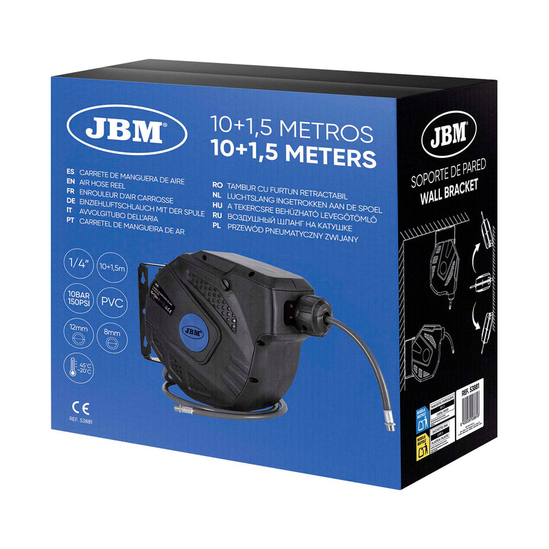 Enrolador para mangueira de ar de 11 m - Azul - 53881