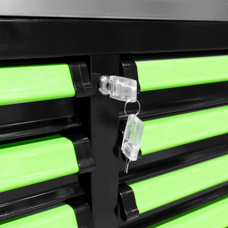 CARRO DE HERRAMIENTAS CON 12 CAJONES - VERDE - ARMADO - 53939