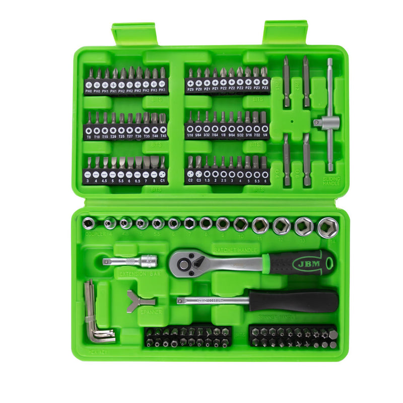 ESTUCHE DE VASOS Y PUNTAS DE 130 PIEZAS CINCADO - 53953