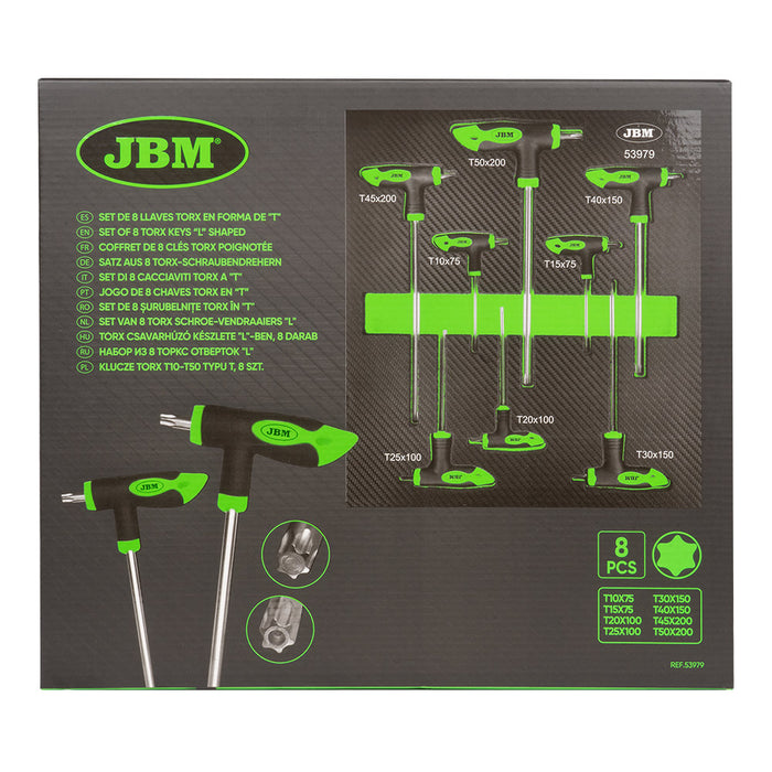 SET DE 8 LLAVES TORX EN FORMA DE "T" - 53979