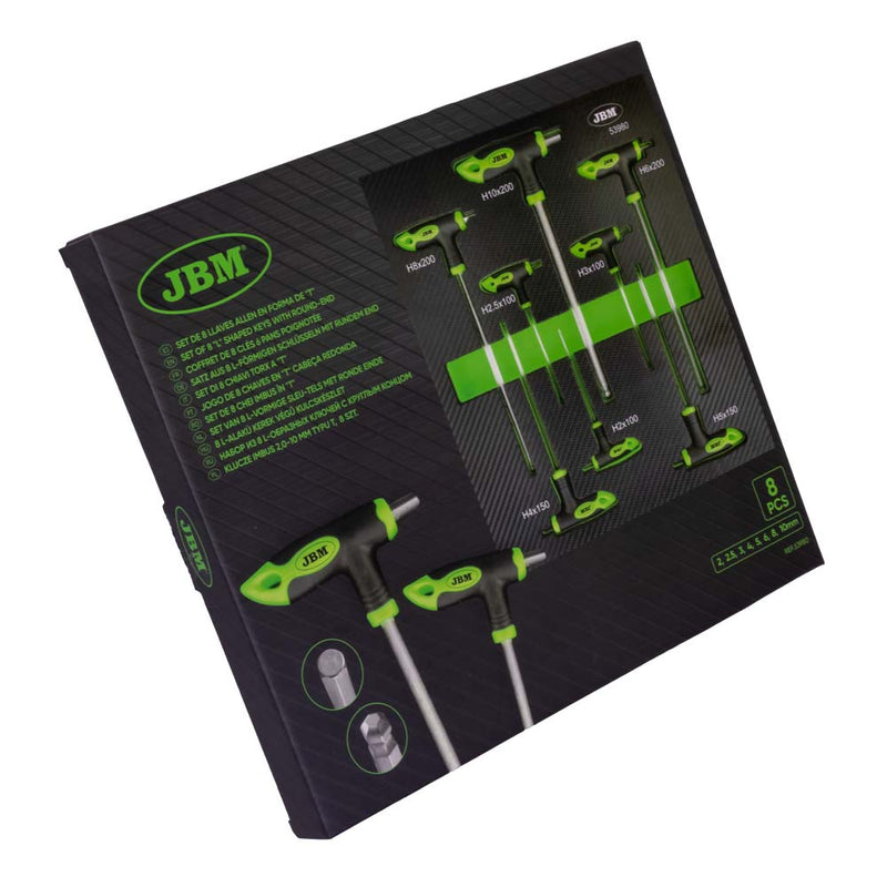 SET DE 8 LLAVES ALLEN EN FORMA DE "T" - 53980