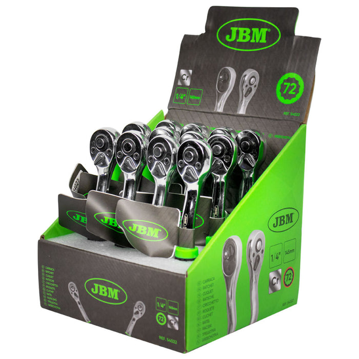 CARRACA DE 72 DIENTES 1/4" 145MM CROMADA - 54022