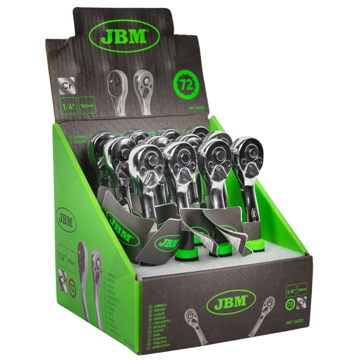 CARRACA DE 72 DIENTES 1/4" 145MM CROMADA - 54022