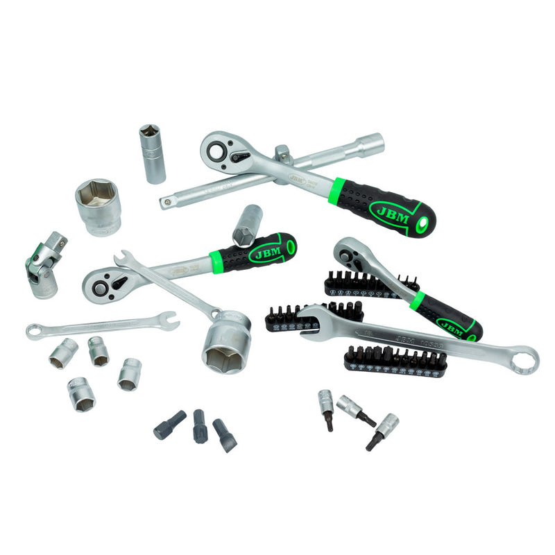 MALETÍN DE HERRAMIENTAS DE 216 PIEZAS CON VASOS HEXAGONALES CINCADO - 54034