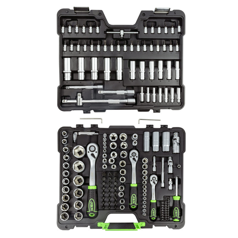 MALETÍN DE HERRAMIENTAS DE 179 PIEZAS CON VASOS HEXAGONALES CINCADO - 54035