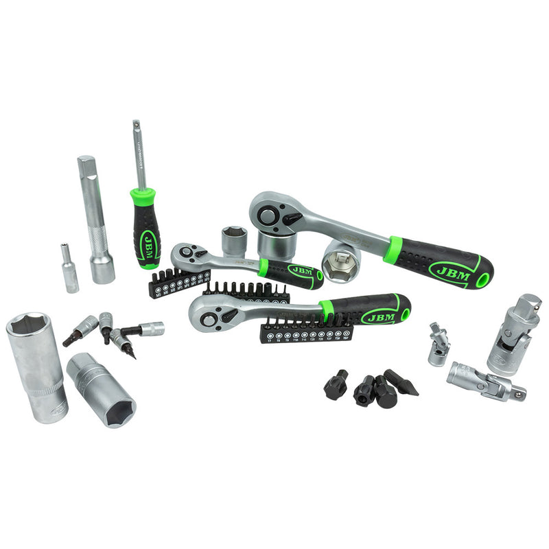 MALETÍN DE HERRAMIENTAS DE 179 PIEZAS CON VASOS HEXAGONALES CINCADO - 54035