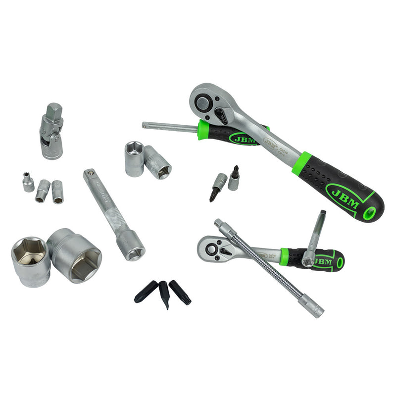 54038 - MALETIN DE HERRAMIENTAS DE 94 PIEZAS CON VASOS HEXAGONALES CINCADO