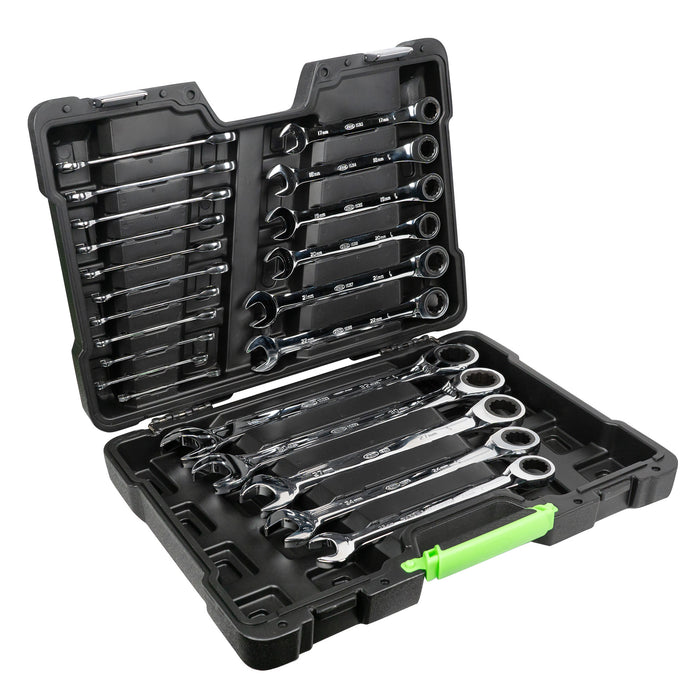 SET DE 22 LLAVES COMBINADAS CON TRINQUETE - 54041