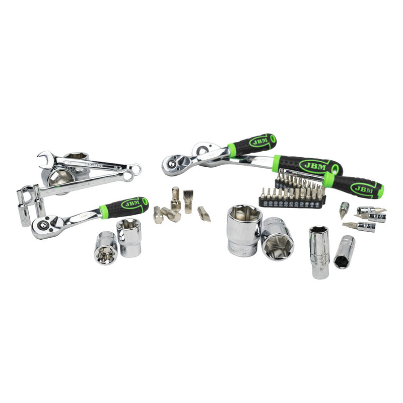 MALETÍN DE HERRAMIENTAS DE 216 PIEZAS CON VASOS HEXAGONALES CROMADO - 54045